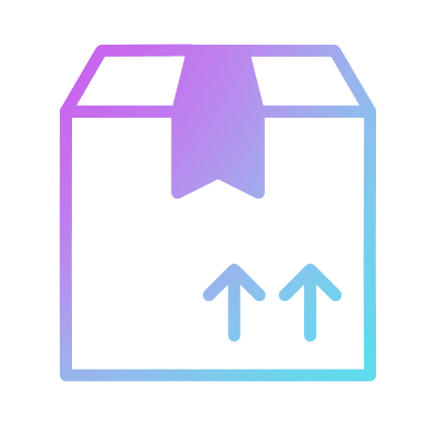 Box Front Way Up, Animated Icon, Gradient