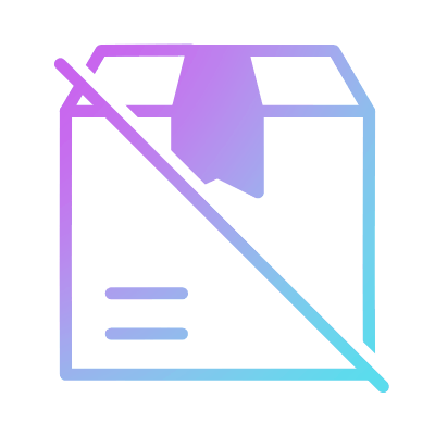 Box Front Slash, Animated Icon, Gradient