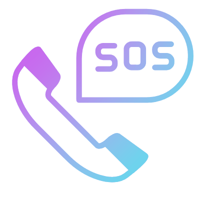 Phone SOS, Animated Icon, Gradient