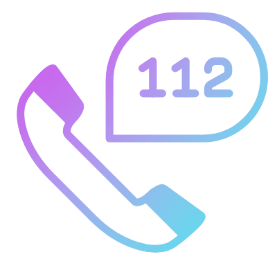 Phone 112, Animated Icon, Gradient