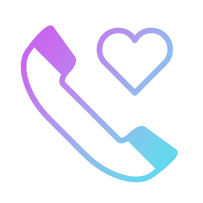 Phone Heart, Animated Icon, Gradient