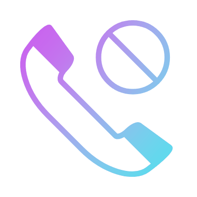 Phone Ban, Animated Icon, Gradient