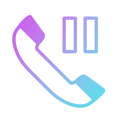 Phone Hold, Animated Icon, Gradient