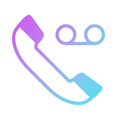 Phone Voicemail, Animated Icon, Gradient