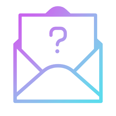 Mail Open Question, Animated Icon, Gradient