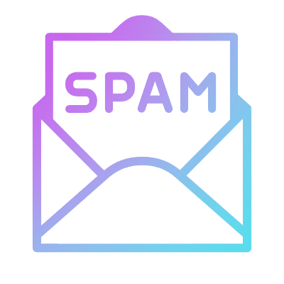 Mail Open Spam, Animated Icon, Gradient