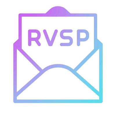 Mail Open RVSP, Animated Icon, Gradient