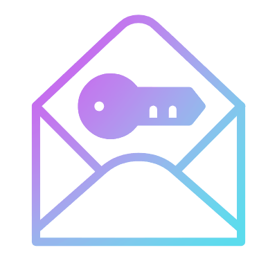 Mail Key, Animated Icon, Gradient