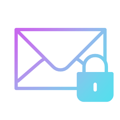 Mail Lock, Animated Icon, Gradient