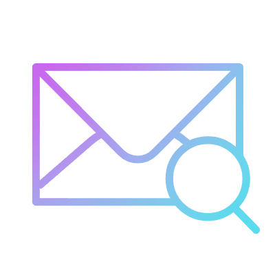 Mail Magnifier, Animated Icon, Gradient