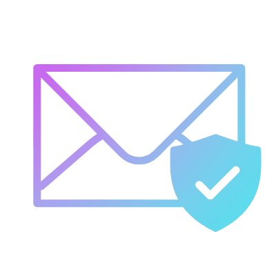 Mail Shield, Animated Icon, Gradient