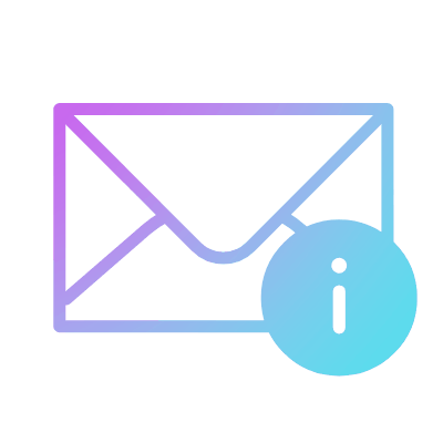 Mail Info, Animated Icon, Gradient
