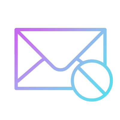 Mail Ban, Animated Icon, Gradient