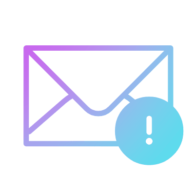 Mail Warning, Animated Icon, Gradient