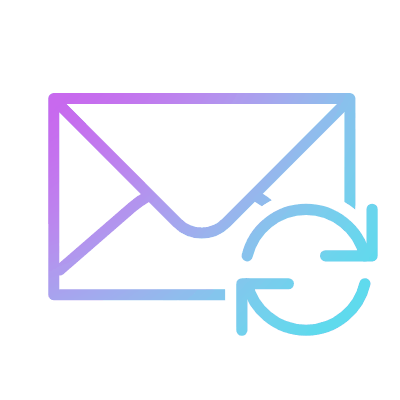 Mail Refresh, Animated Icon, Gradient