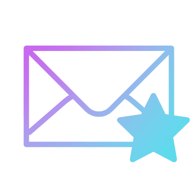 Mail Star, Animated Icon, Gradient