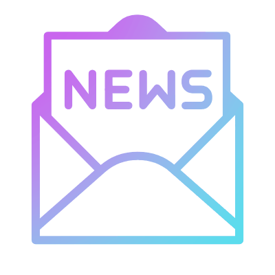 Mail Open News, Animated Icon, Gradient