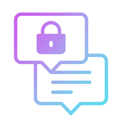 Messages Lock, Animated Icon, Gradient