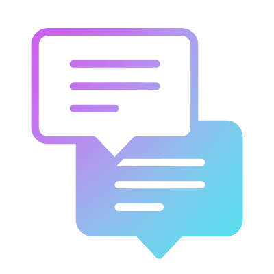 Messages Text, Animated Icon, Gradient