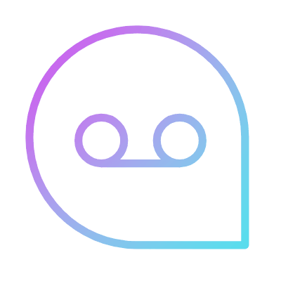 Chat Voicemail, Animated Icon, Gradient