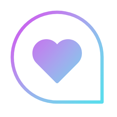 Chat Heart, Animated Icon, Gradient