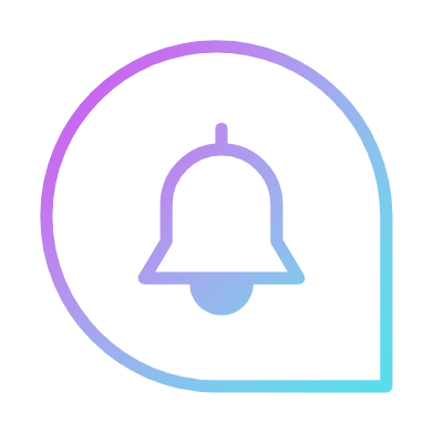 Chat Bell, Animated Icon, Gradient