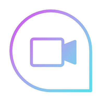 Chat Videocam, Animated Icon, Gradient