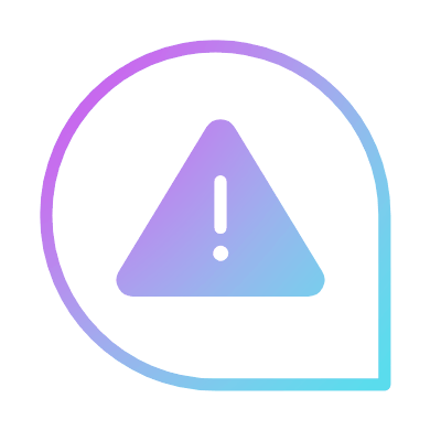 Chat Warning, Animated Icon, Gradient