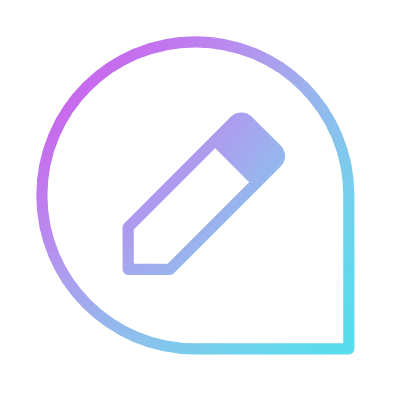 Chat Pencil, Animated Icon, Gradient