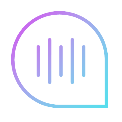 Chat Audio, Animated Icon, Gradient