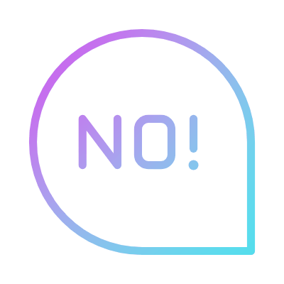 Chat No, Animated Icon, Gradient