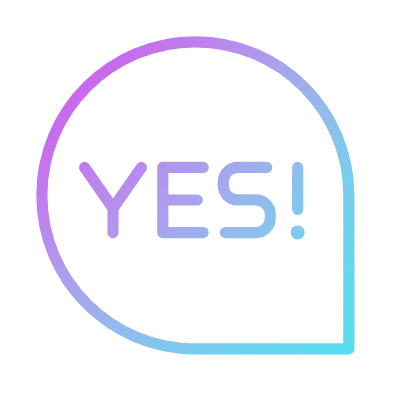 Chat Yes, Animated Icon, Gradient