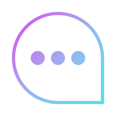 Chat Dots, Animated Icon, Gradient