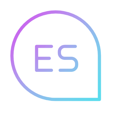Chat Spanish, Animated Icon, Gradient