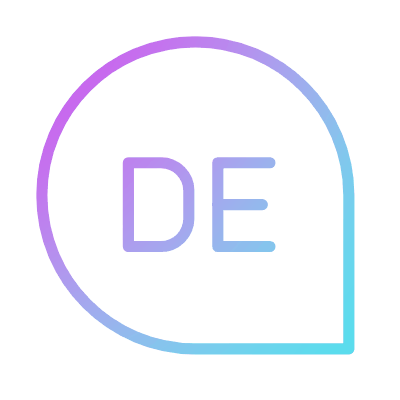 Chat German, Animated Icon, Gradient