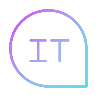 Chat Italian, Animated Icon, Gradient