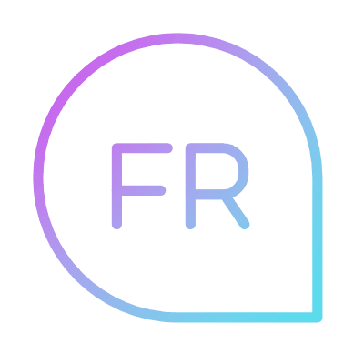 Chat French, Animated Icon, Gradient
