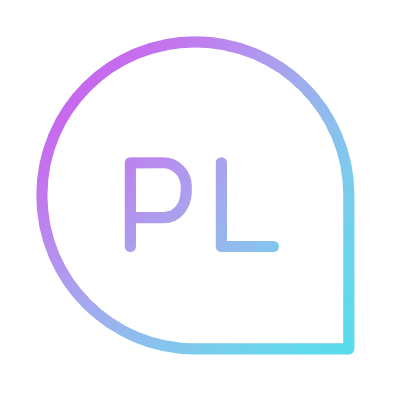 Chat Polish, Animated Icon, Gradient