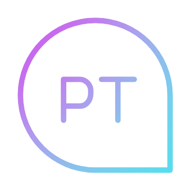 Chat Portuguese, Animated Icon, Gradient