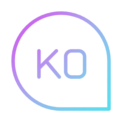Chat Korean, Animated Icon, Gradient