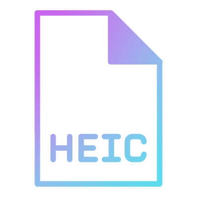 File HEIC, Animated Icon, Gradient
