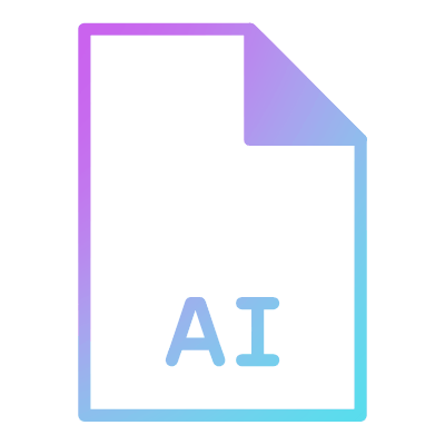 File AI, Animated Icon, Gradient
