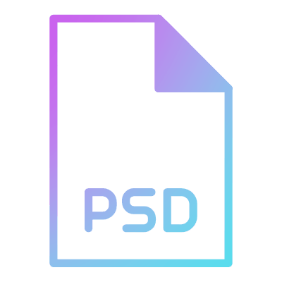 File PSD, Animated Icon, Gradient