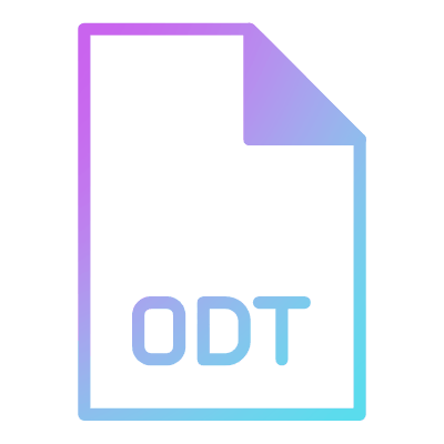 File ODT, Animated Icon, Gradient