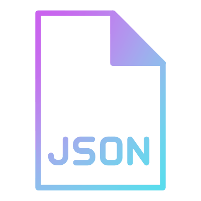 File JSON, Animated Icon, Gradient