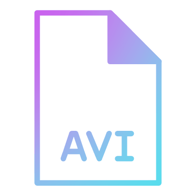 File AVI, Animated Icon, Gradient