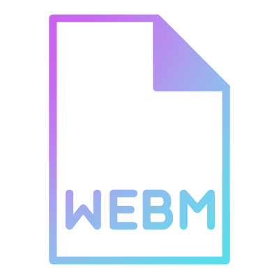 File WEBM, Animated Icon, Gradient
