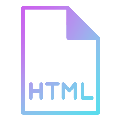 File HTML, Animated Icon, Gradient