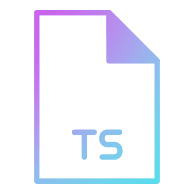 File TS, Animated Icon, Gradient