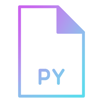 File PY, Animated Icon, Gradient